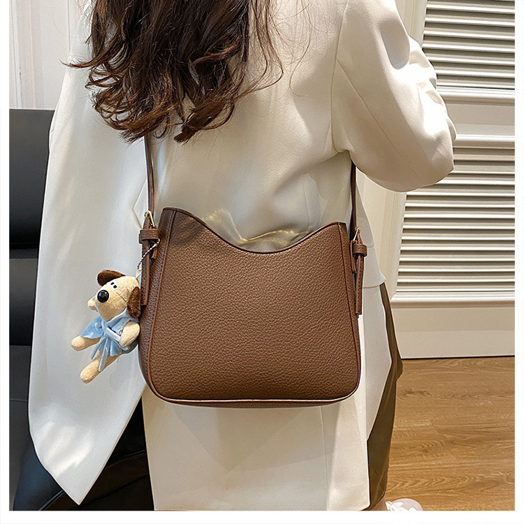 Sac Bandoulière Vintage Grande Capacité — PU effet Lychee 4