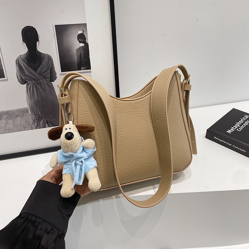 Sac Bandoulière Vintage Grande Capacité — PU effet Lychee 1