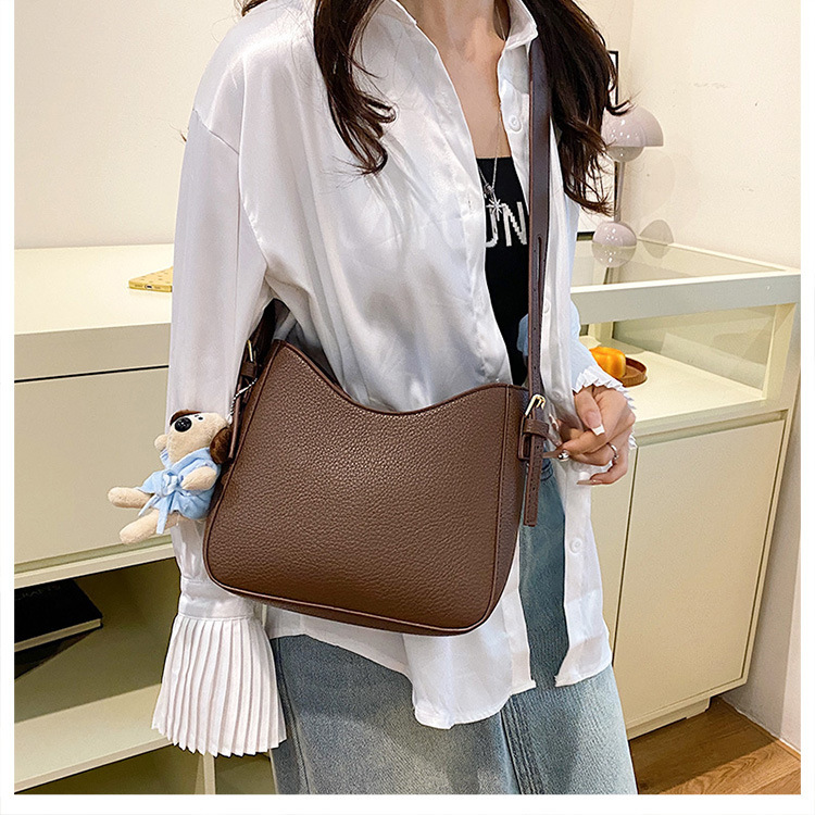 Sac Bandoulière Vintage Grande Capacité — PU effet Lychee 6