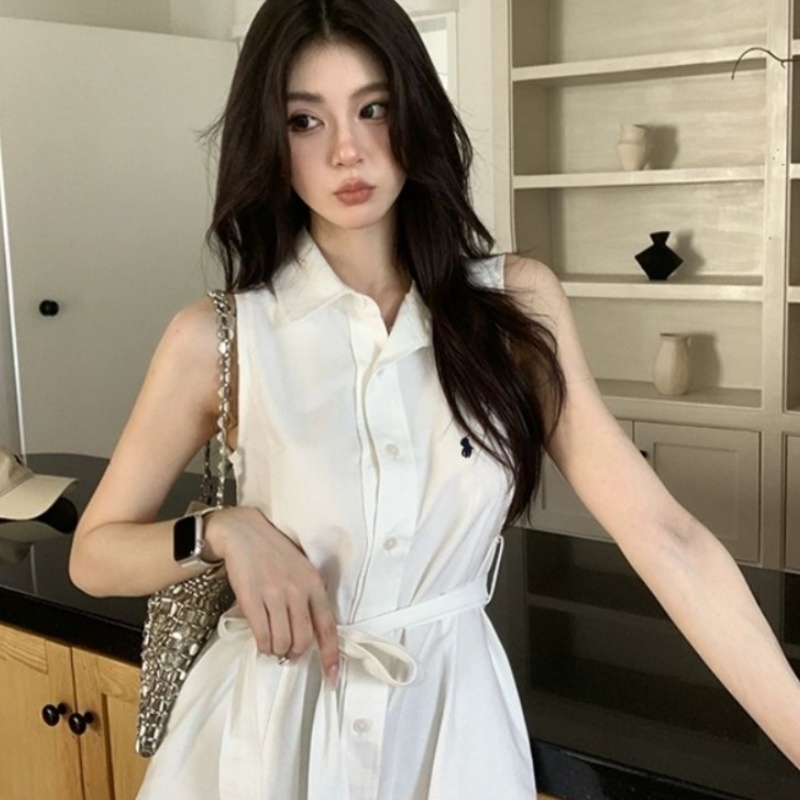 Temperament Shirt Sleeveless Dress For Women