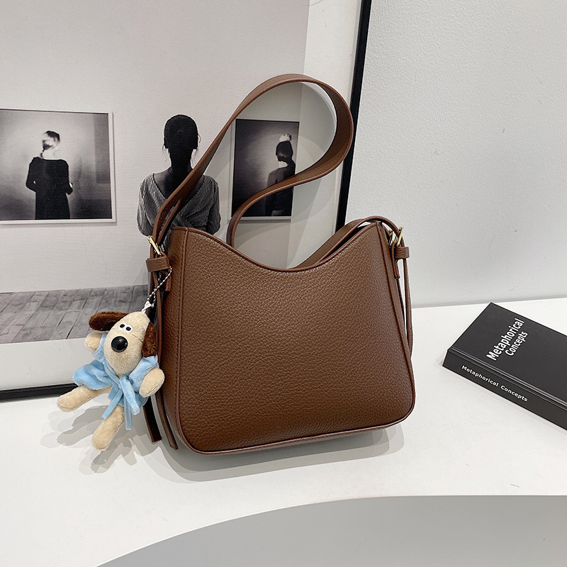 Sac Bandoulière Vintage Grande Capacité — PU effet Lychee 5
