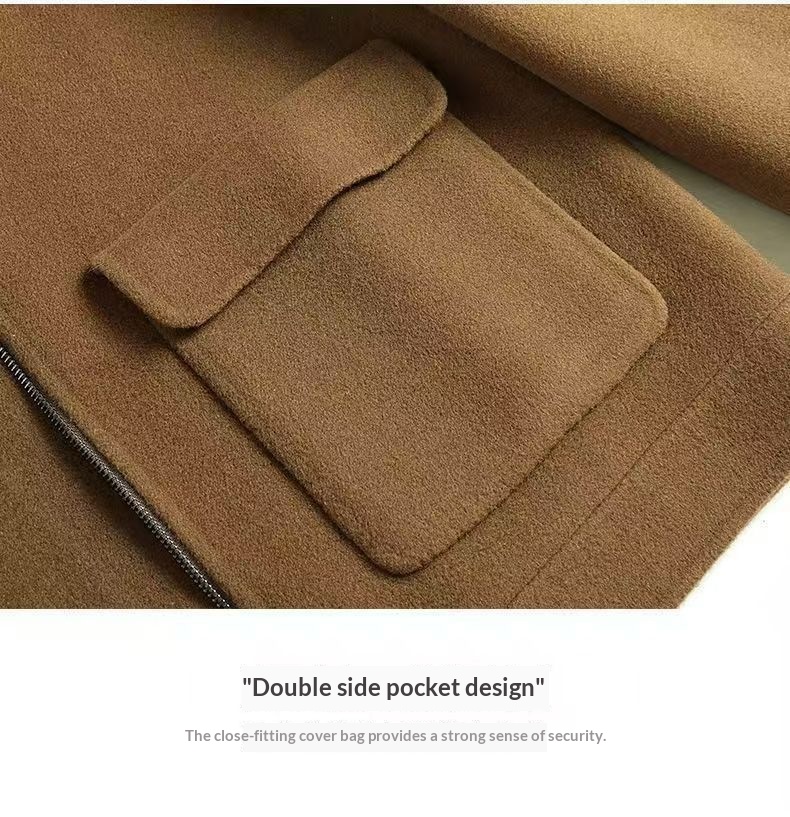 Wool Blend Cardigan Jacket for Men, Loose Fit Mandarin Collar Wool Blend Cardigan Jacket for Men, Loose Fit Mandarin Collar