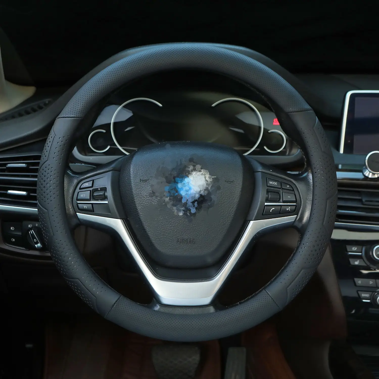Elastic Leather Sports Fashion Car Steering Wheel