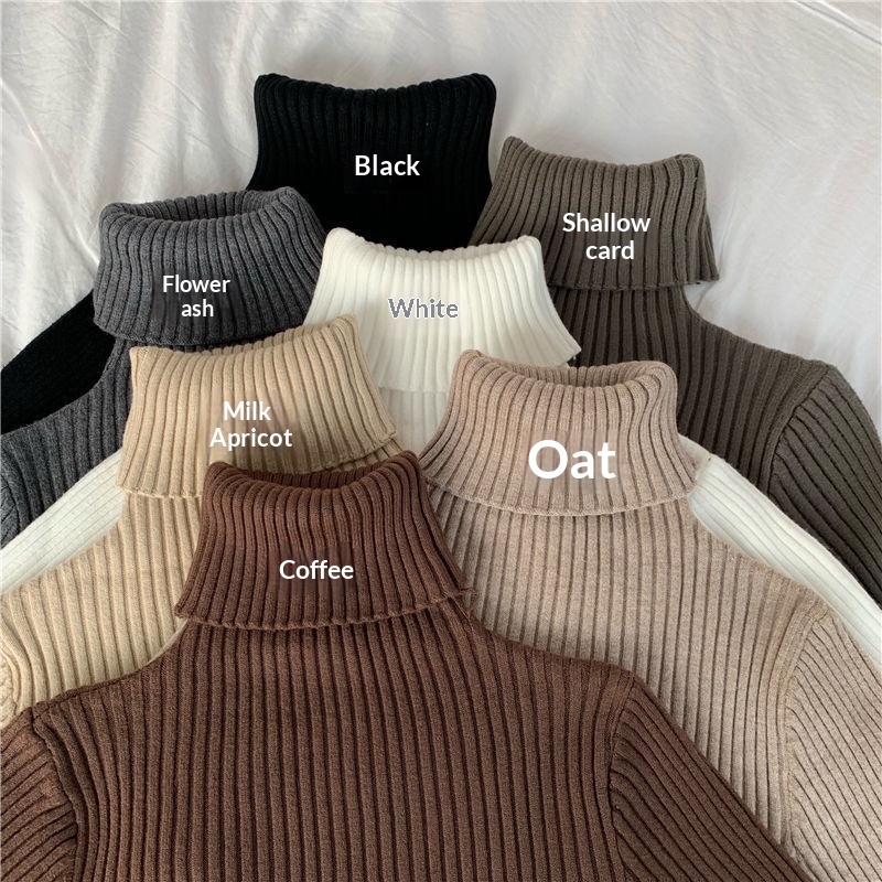 Women's Fashion Turtleneck Slim-Fit Knitted Sweater
