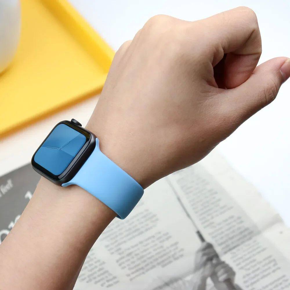 Silicone Watch Strap Band 44mm 45mm 40mm 41mm 42-38mm 45