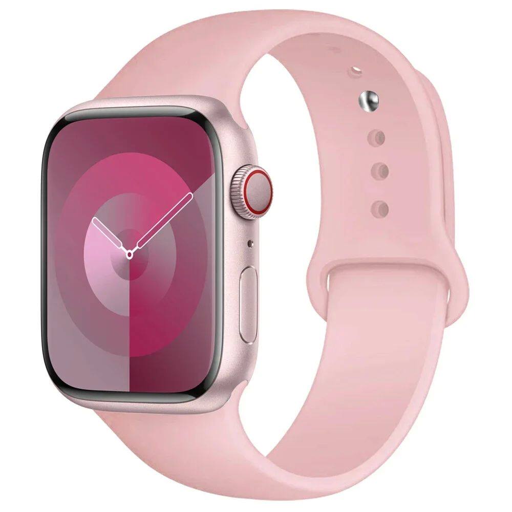 Silicone Watch Strap Band 44mm 45mm 40mm 41mm 42-38mm 45 3