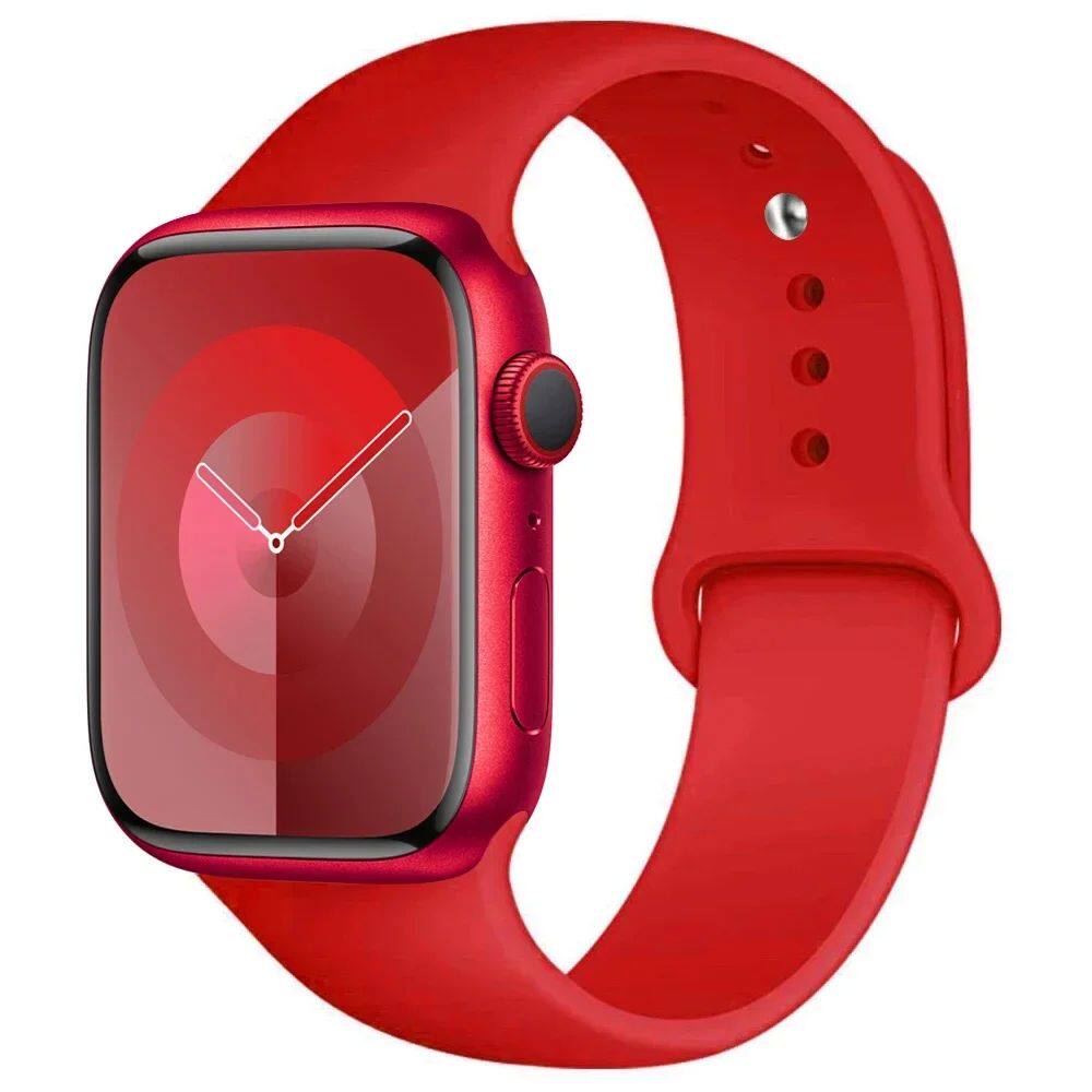 Silicone Watch Strap Band 44mm 45mm 40mm 41mm 42-38mm 45 5