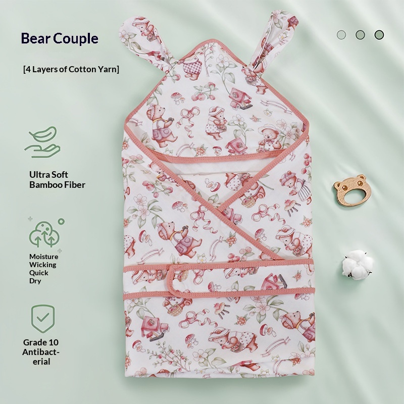 Baby Swaddle Blanket Summer Thin Breathable Bamboo Cotton