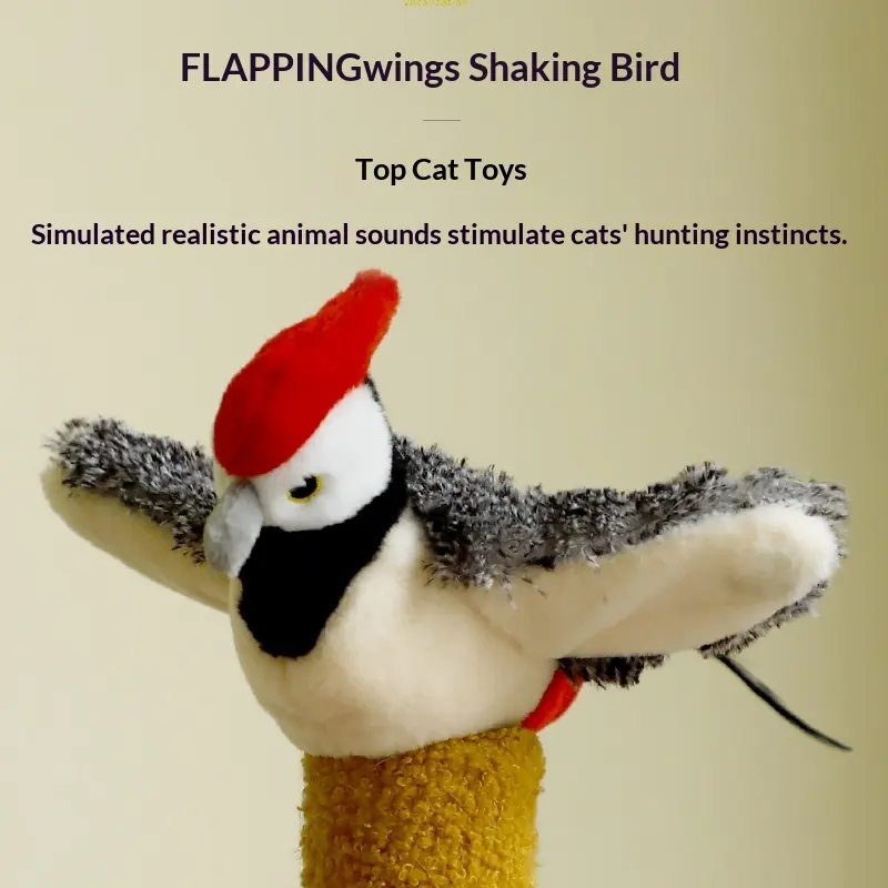 Cat Toy Cloth Cover Electric Woodpecker Pet
