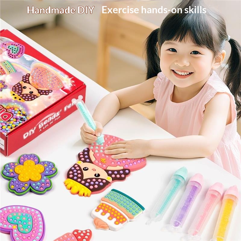 Childrens DIY Bead-Sticking Puzzle Toy
