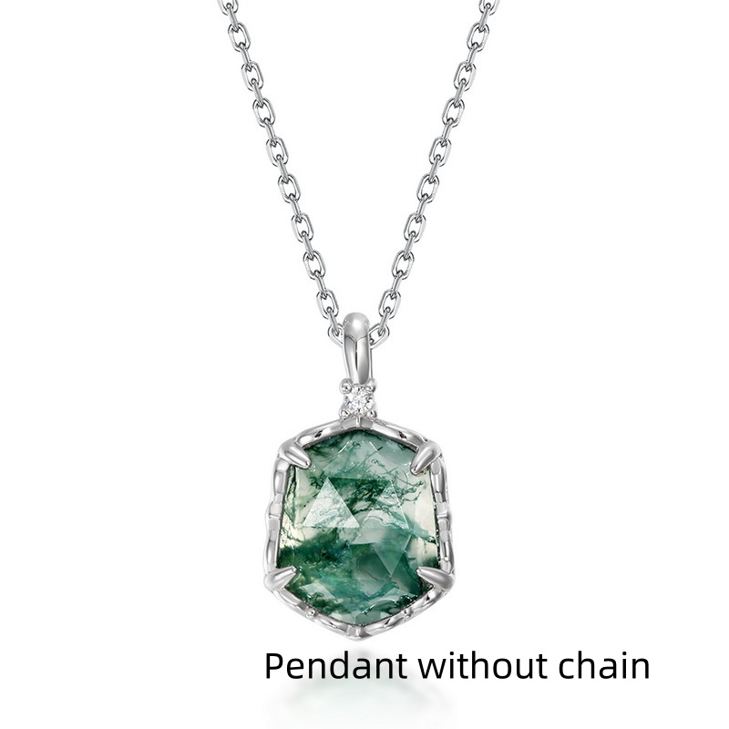 Sterling Silver Geometric Pendant Necklace, picture 3 of 4