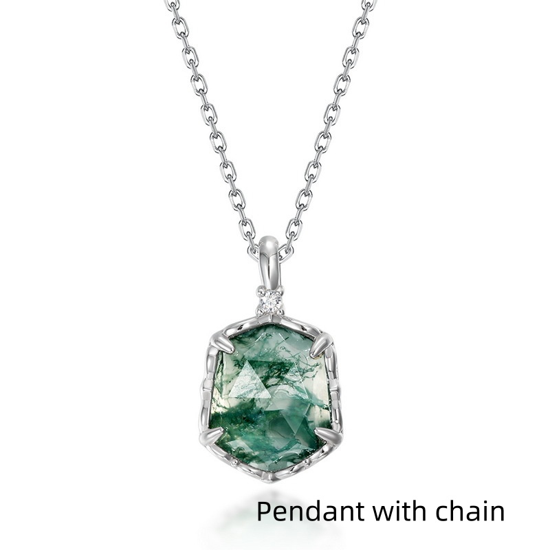 Sterling Silver Geometric Pendant Necklace, picture 4 of 4