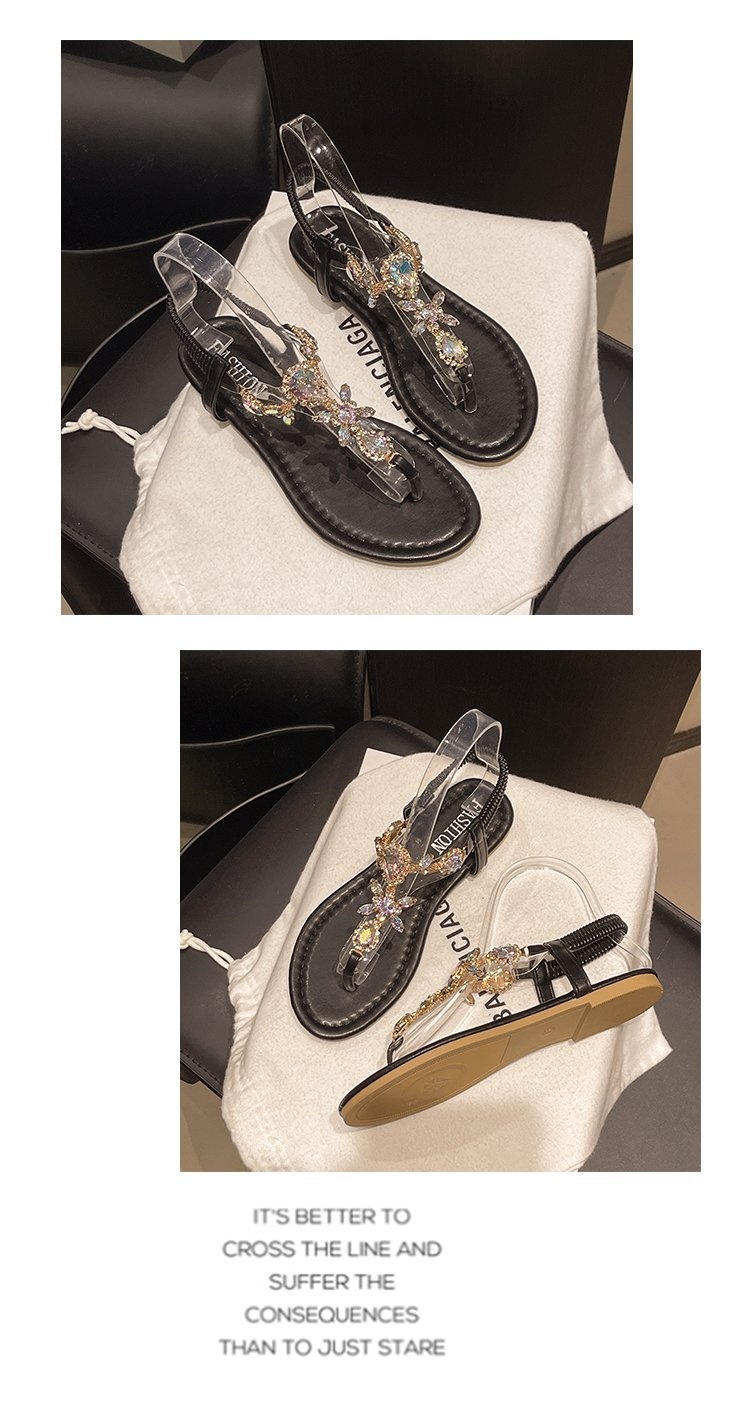 Women's Roman Flat Sandals side view – Sarah Express