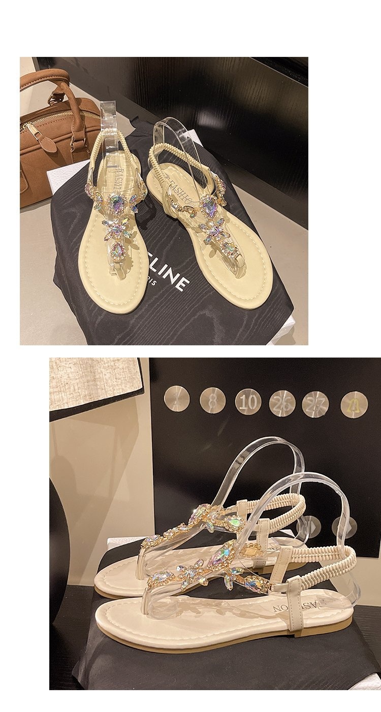 Women's Roman Flat Sandals sole view – Sarah Express