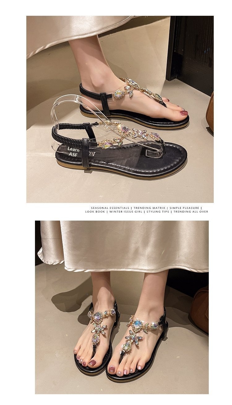 Women's Roman Flat Sandals wear detail – Sarah Express