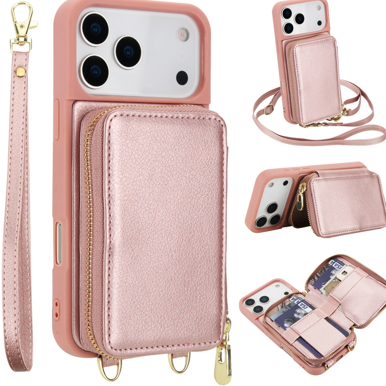 Zipper-brace Protective Leather Case