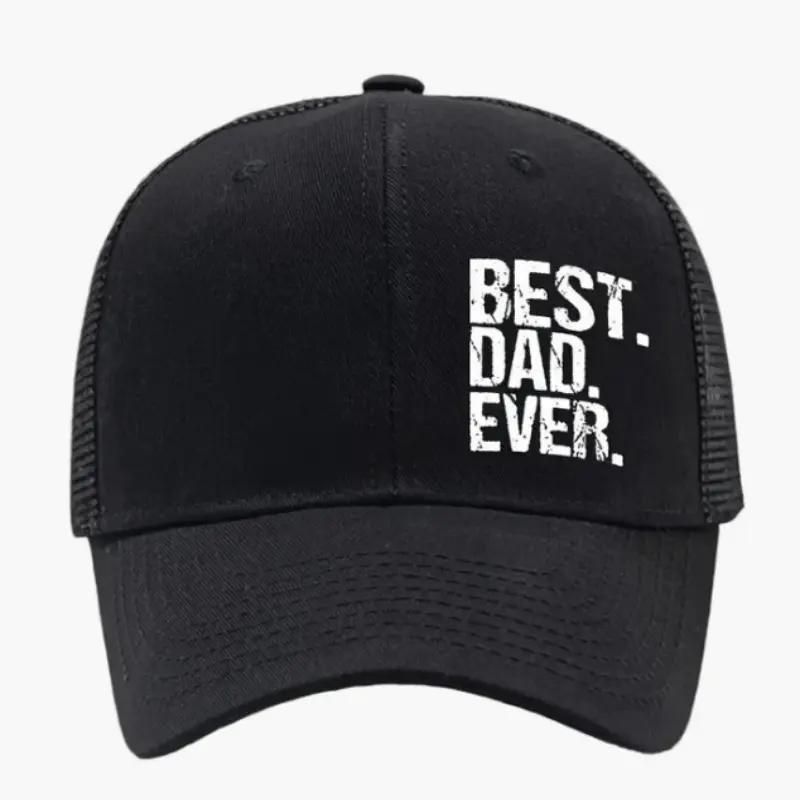 Hat Printed With The Best Dad Ever Design