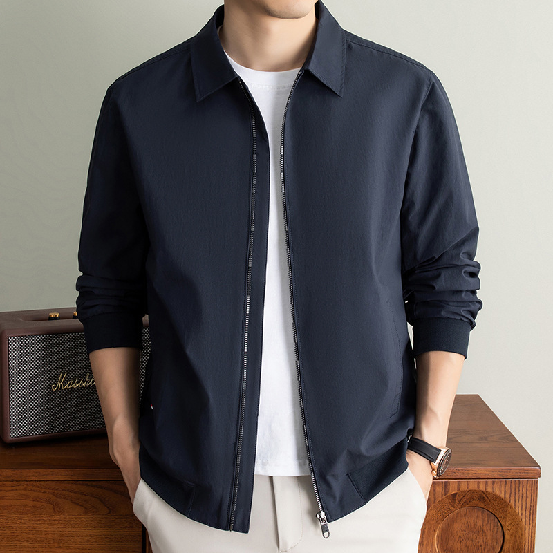 Wrinkle-Resistant Men’s Business Casual Jacket with Pockets Wrinkle-Resistant Men’s Business Casual Jacket with Pockets