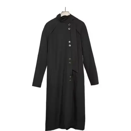 Irregular Japanese-style Long Trench Coat For Men