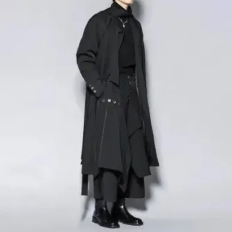 Irregular Japanese-style Long Trench Coat