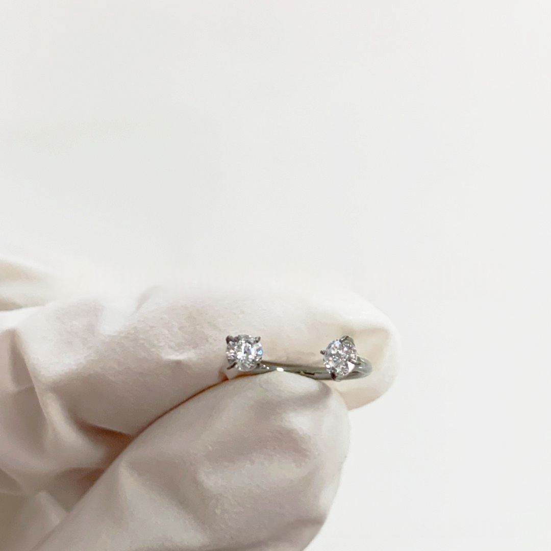 Titanium Nose Stud Close-up