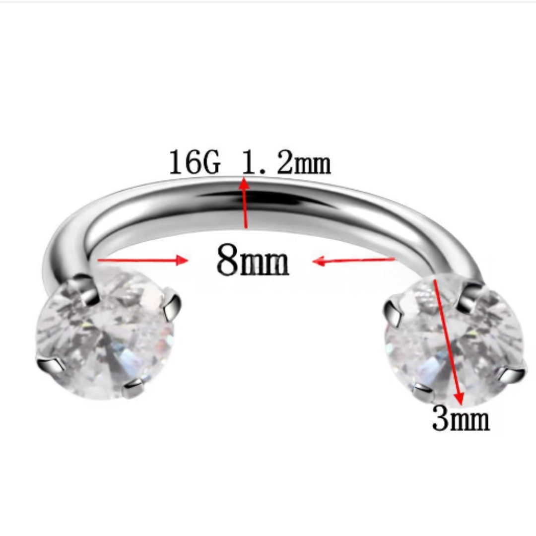 Titanium Nose Stud View 1