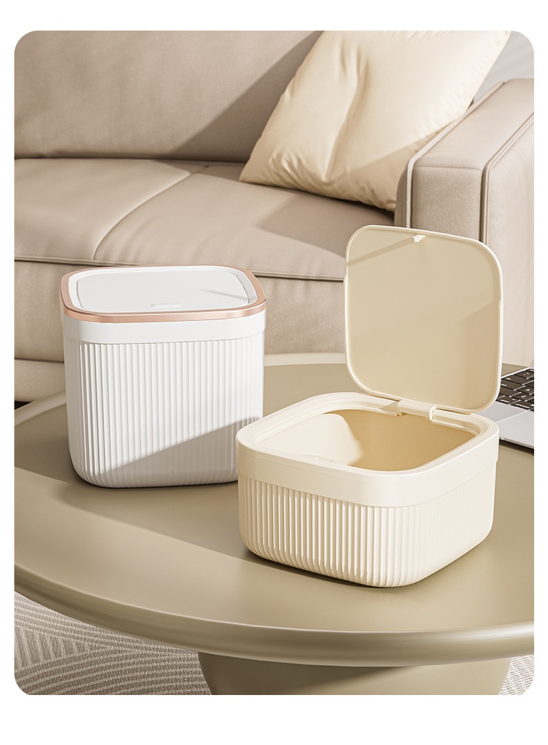 Luxury-style Household Desktop Trash Can With Lid 7abd7093 1a41 4375 A0dd 0807c3d577db Trans
