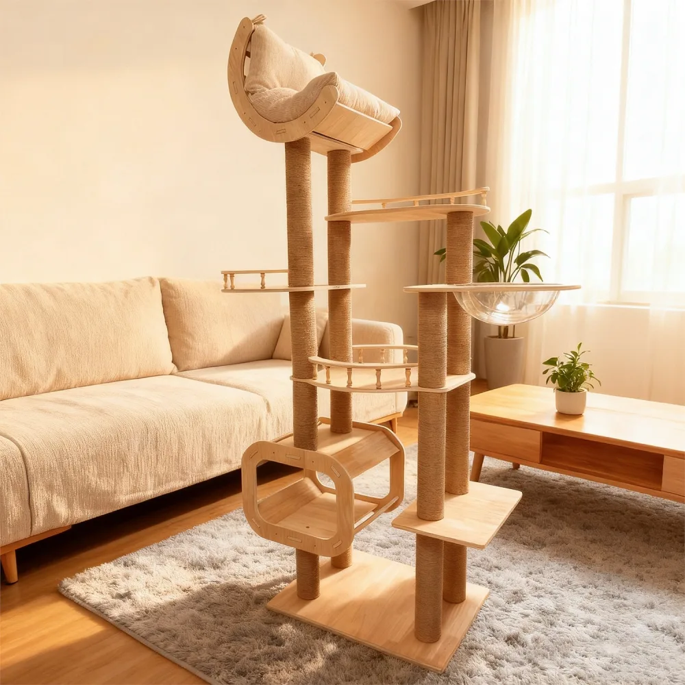 Multi Layer Solid Wood Cat Climbing Frame Cat House