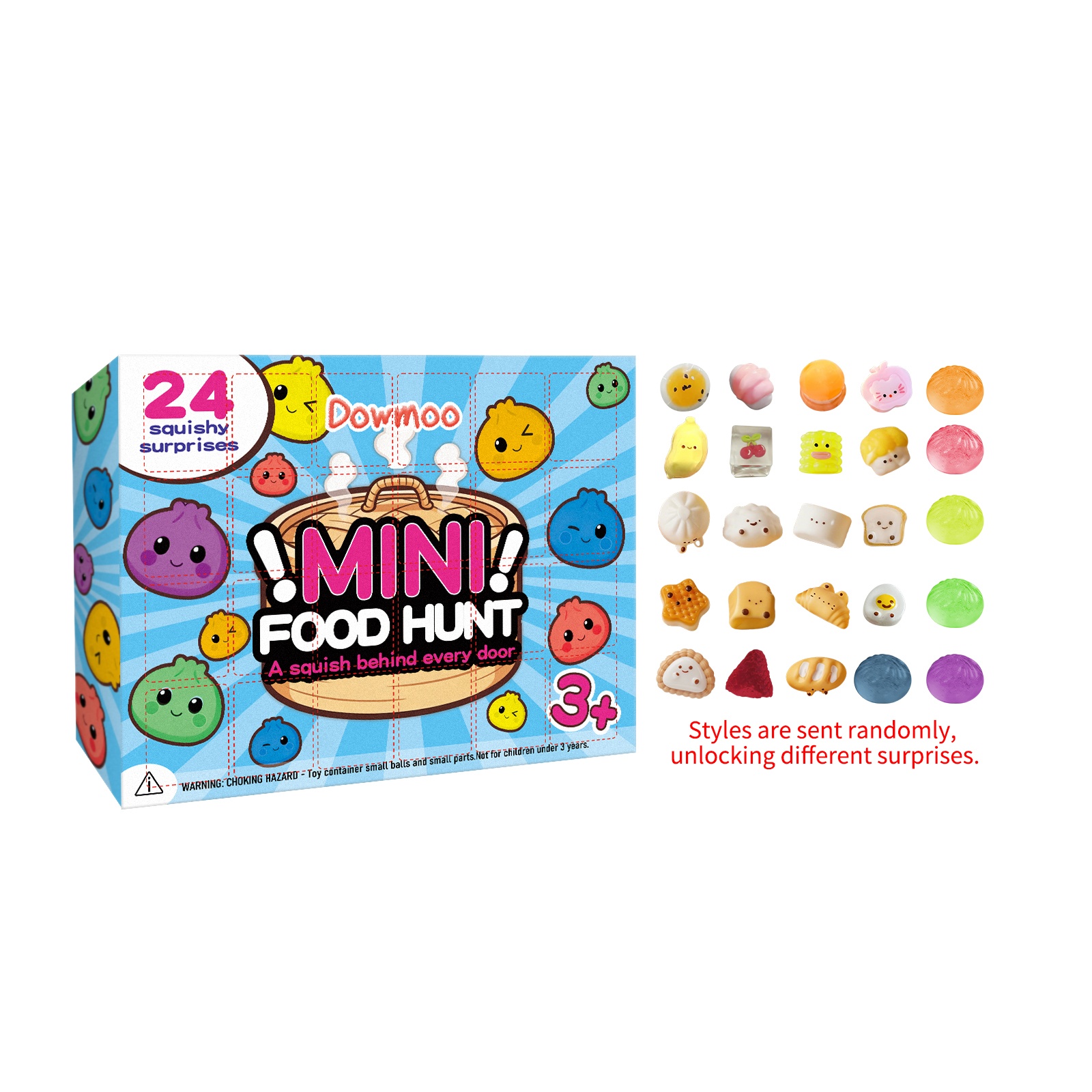 24 Mini Food Squeeze Toy Blind Boxes