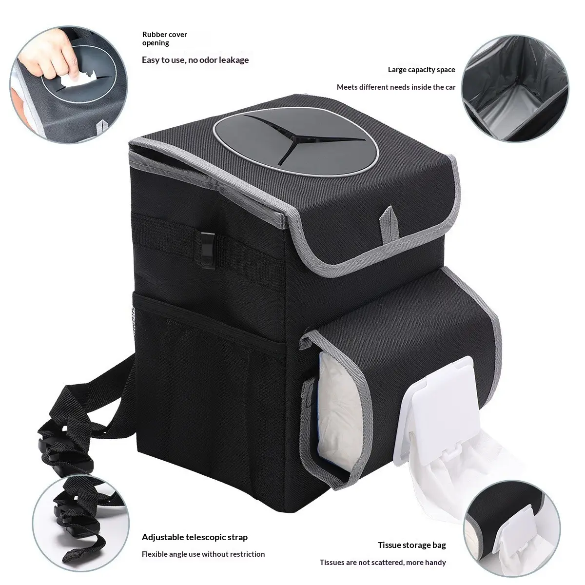 Car Folding Trash Can Waterproof Leak-proof Large Capacity
