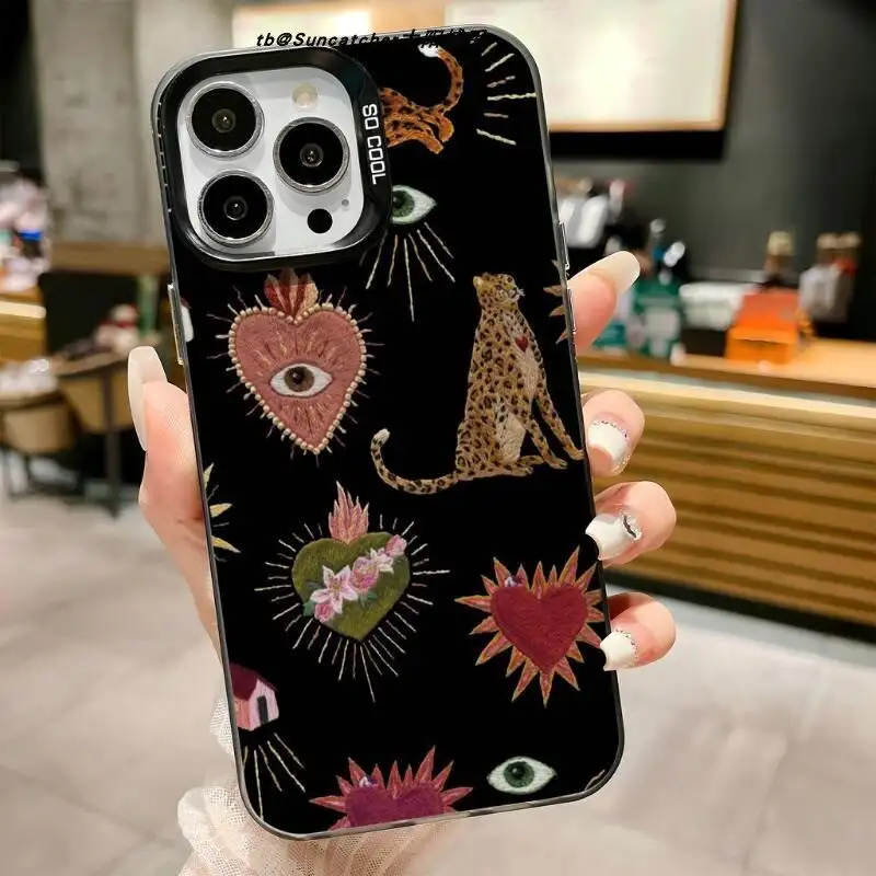 Artistic Loving Leopard Compatible Phone Case Soft Case