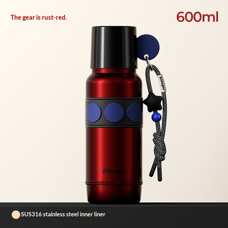 Retro High-style Insulated Straw Water Bottle