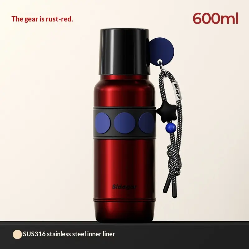 Retro High-style Insulated Straw Water Bottle