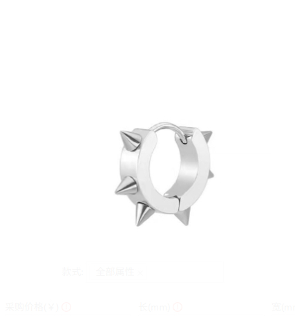 Clip-On Round Earrings Electroplated Stainless Steel