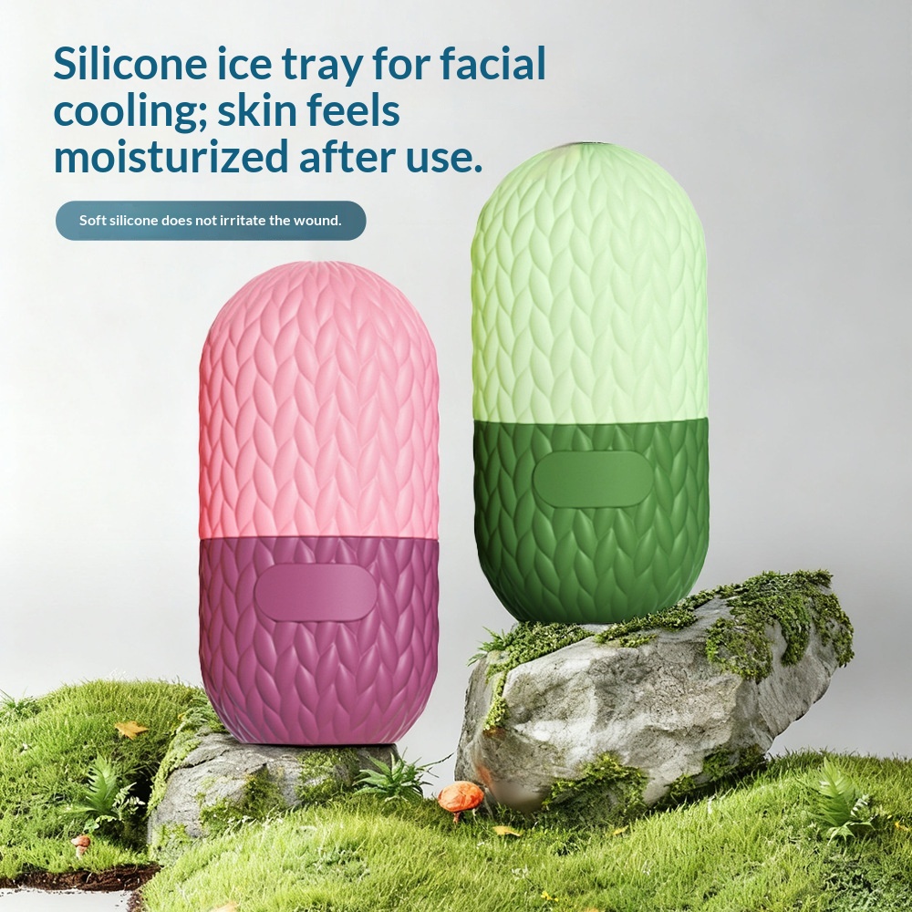 Facial Ice Compress Facial Massage Beauty Ice Tray Silicone Ice Cube Mold