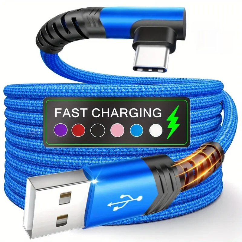 Extended Bent Head Phone Charging Cable