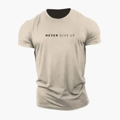 Men's Crew-neck Letter-print Short-sleeve T-shirt