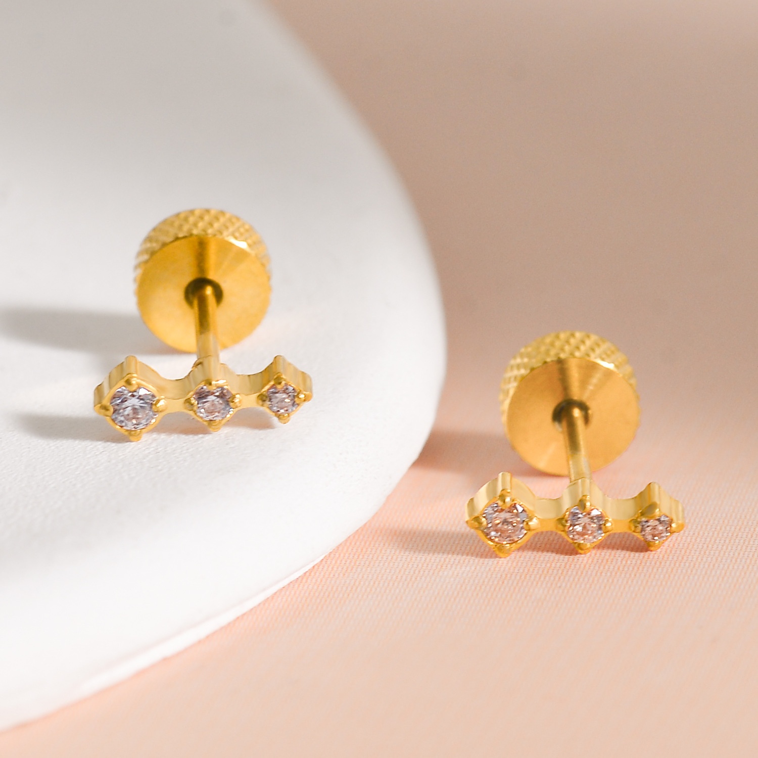 New Titanium Steel Stud Earrings Summer High-end Light Luxury Style