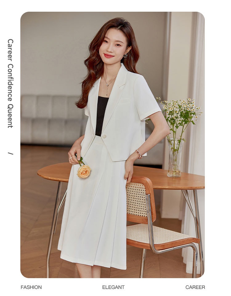 Chic, Age-reducing Two-piece Skirt Set For Petite Figures