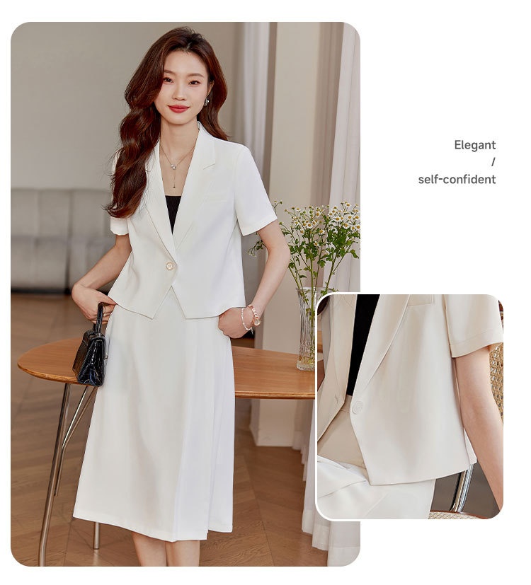 Chic, Age-reducing Two-piece Skirt Set For Petite Figures
