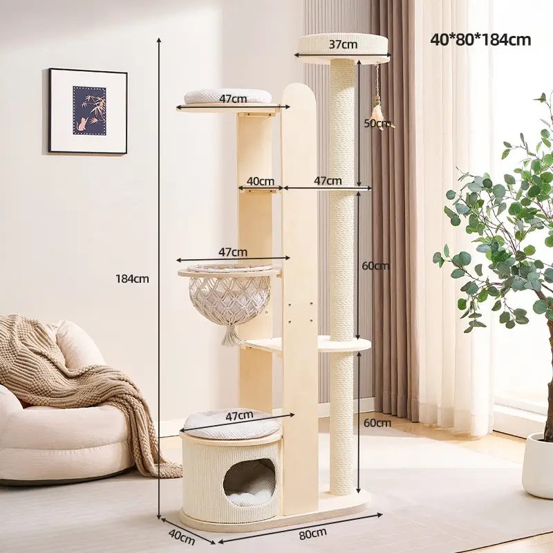 Small-footprint Cat Climbing Tower Specifically For Large