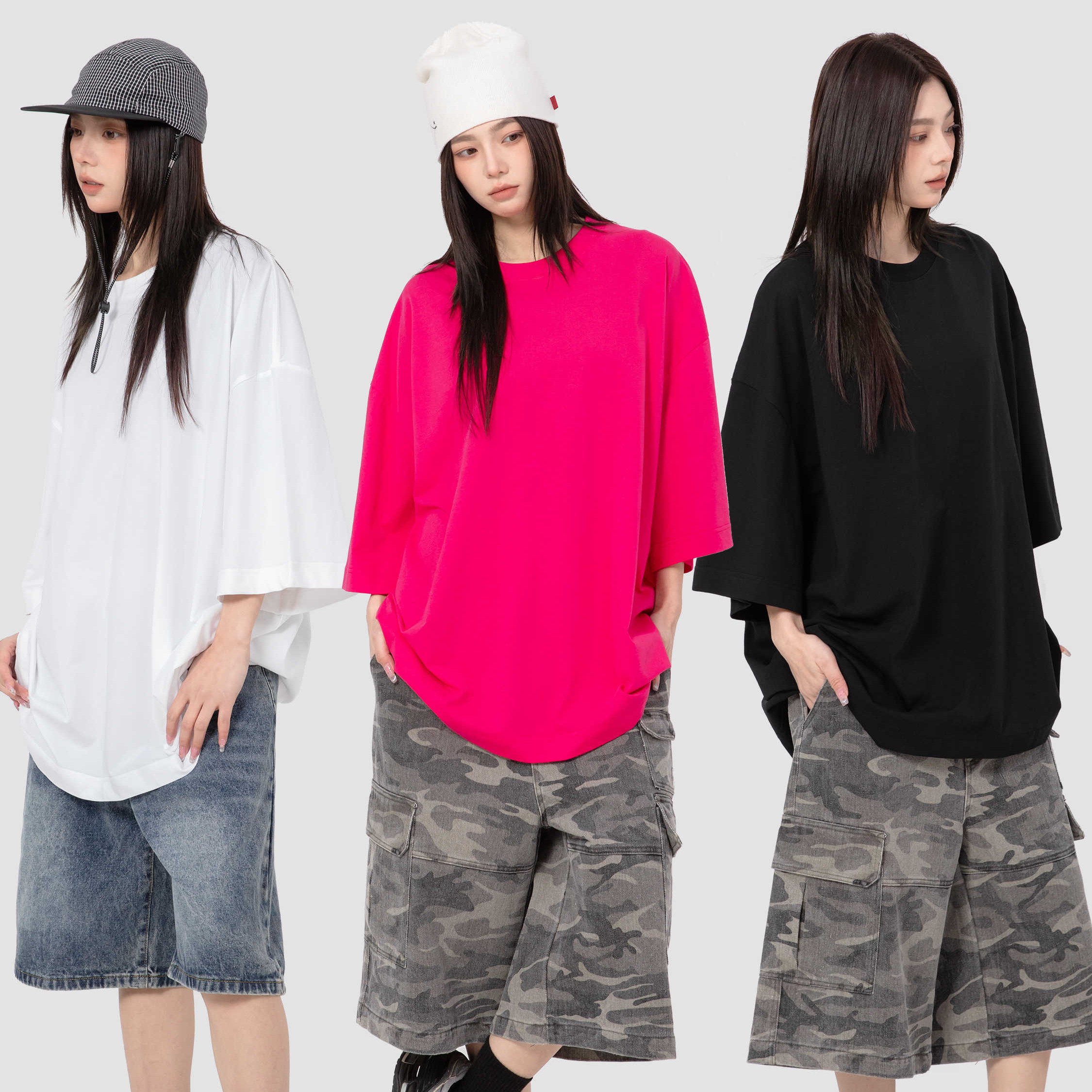 Round Neck Couple Short Sleeve T-shirt