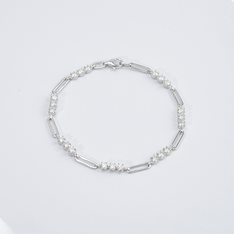 Sparkly 925 Sterling Silver Bubble Bracelet in Silver/Gold