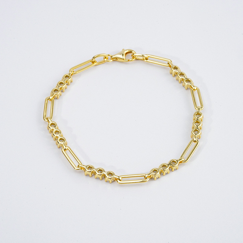Sparkly 925 Sterling Silver Bubble Bracelet in Silver/Gold