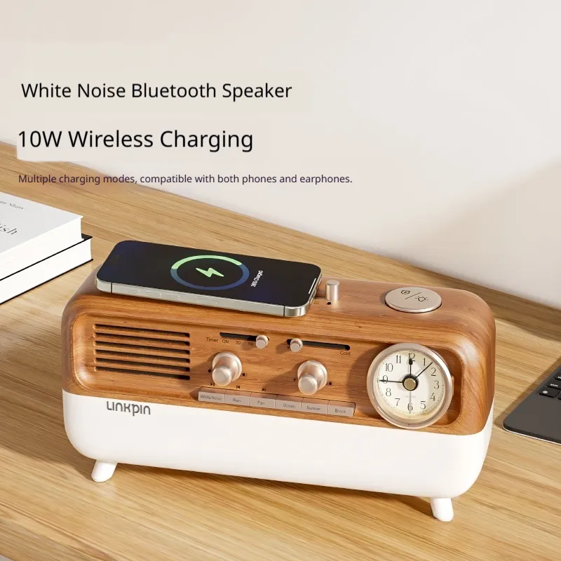 Retro Ambience Light Portable Alarm Clock Speaker