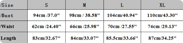 Women's cotton linen jumpsuit size chart – S M L XL measurements