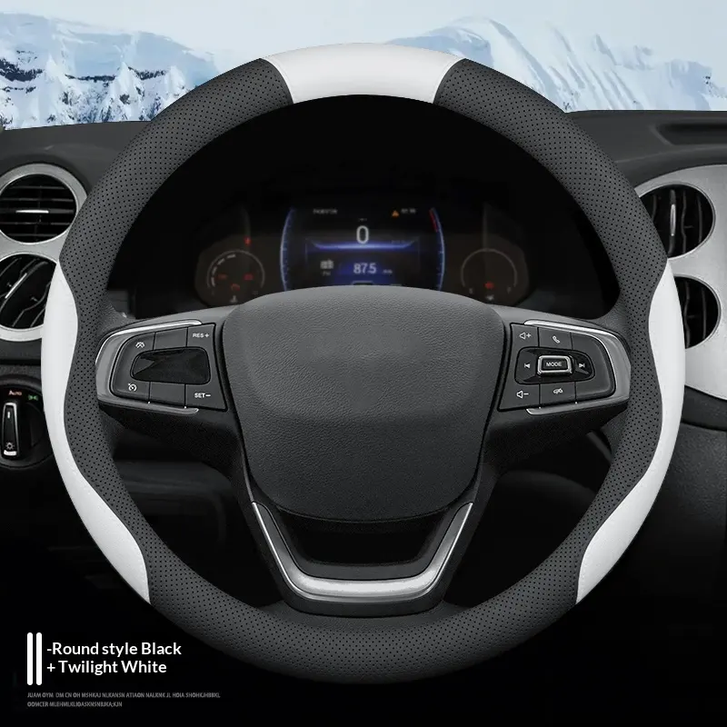 Steering Wheel Cover Leather Wrapped