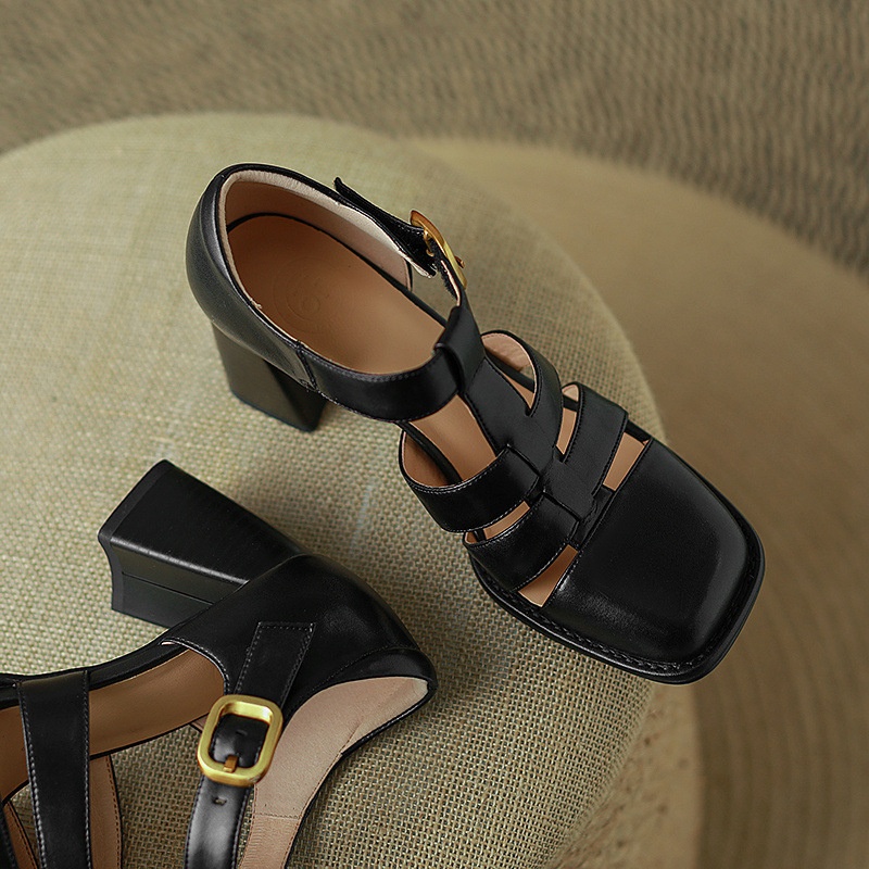 Platform Sandals Pigskin Lining Rubber Sole Women - Sarah Express
