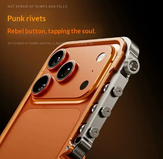 Phone Case Metal Borderless Protective Cover