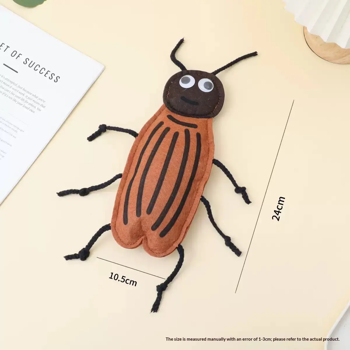 Cat Toy In The Shape Of A Cockroach Made Of Felt